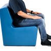 Smoothie Chair DuraFLEX in Medium Blue (MB) with person on chair