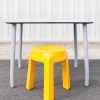 42003BXYE UFO Stool Yellow with 28 H table in gray