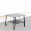 Tenjam 28in Height Outdoor Table with Galaxy Stardust Top and Black Legs