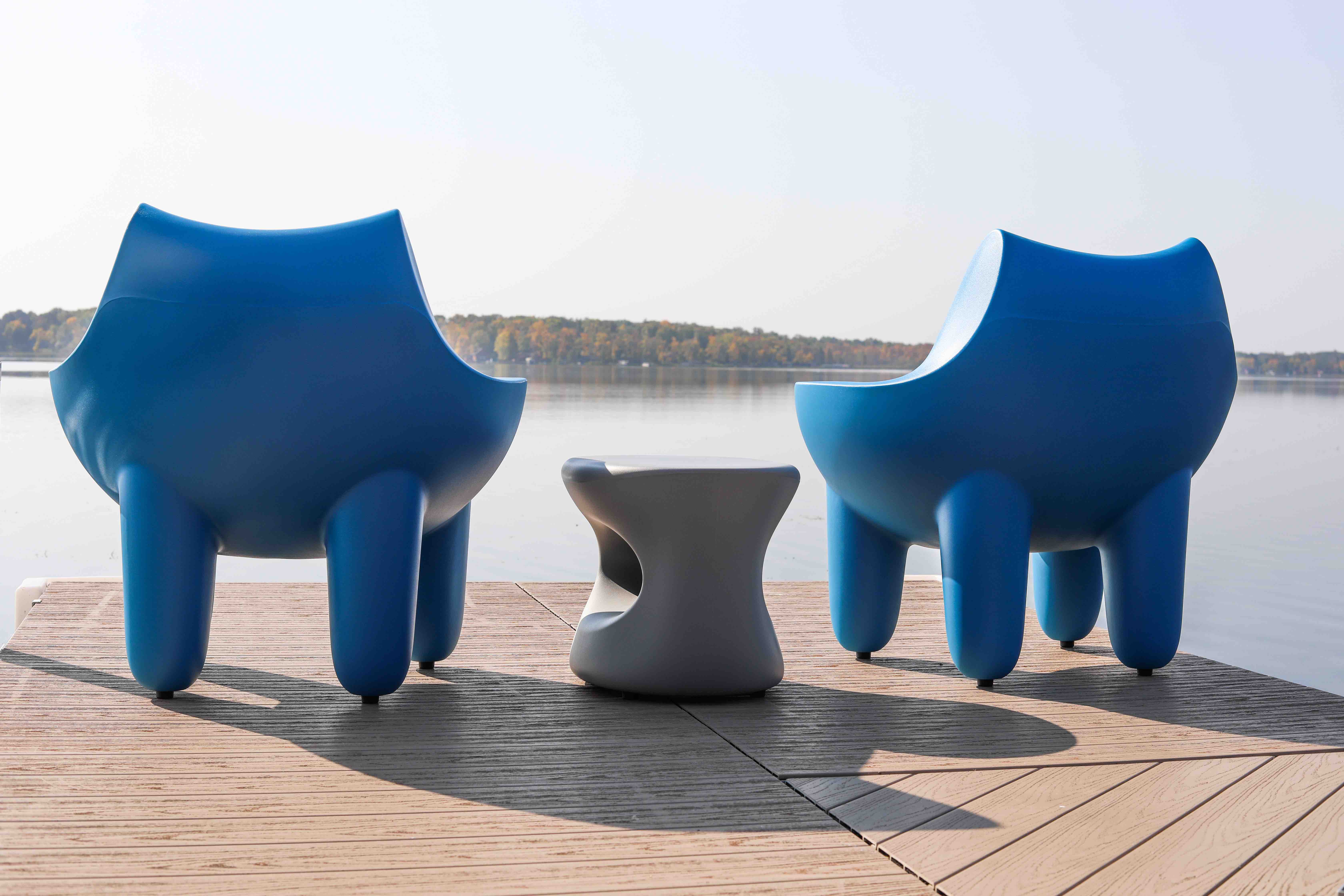 Mibster Chairs with Amped Table on dock