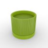 #RWIDEPLANTERLM & #RTRAYWIDELM Ripple Planter Wide & Ripple Tray Wide – Lime Green