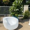 SPL22102BXWHWH Splash Moon Chair White with White Cupholders