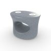 SPL22101T1GGWH Amped Table Splash – Gray Granite – White cupholders