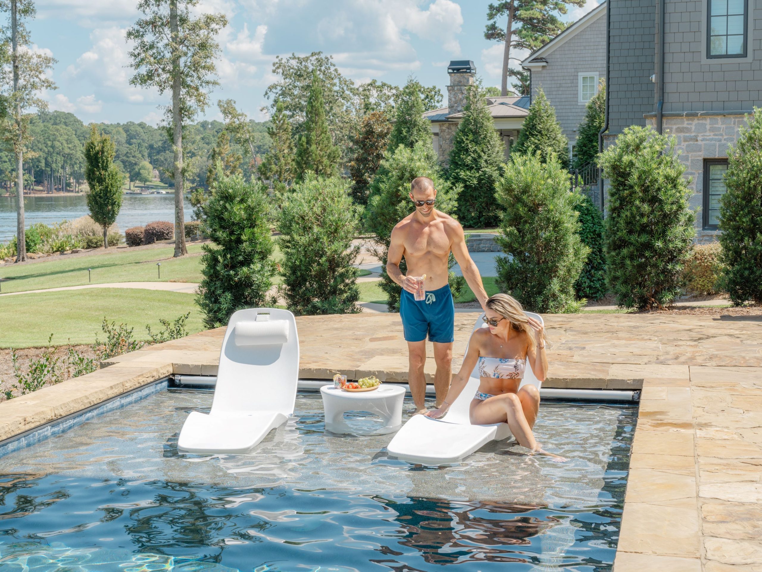 Laylo in backyard pool – image 3