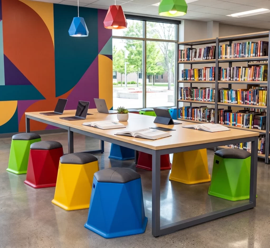 Twisted Hex Stools - Stackable Indoor & Outdoor Learning Stools by