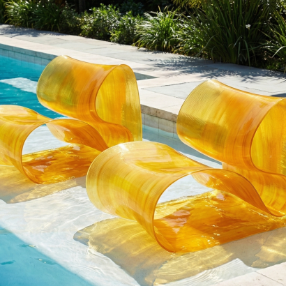 23101CH Baja Club Chair rendered in Crystal Honey color - actual product will vary